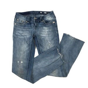 🐢WJ155 Miss Me Embellished Boot Cut Jeans 27